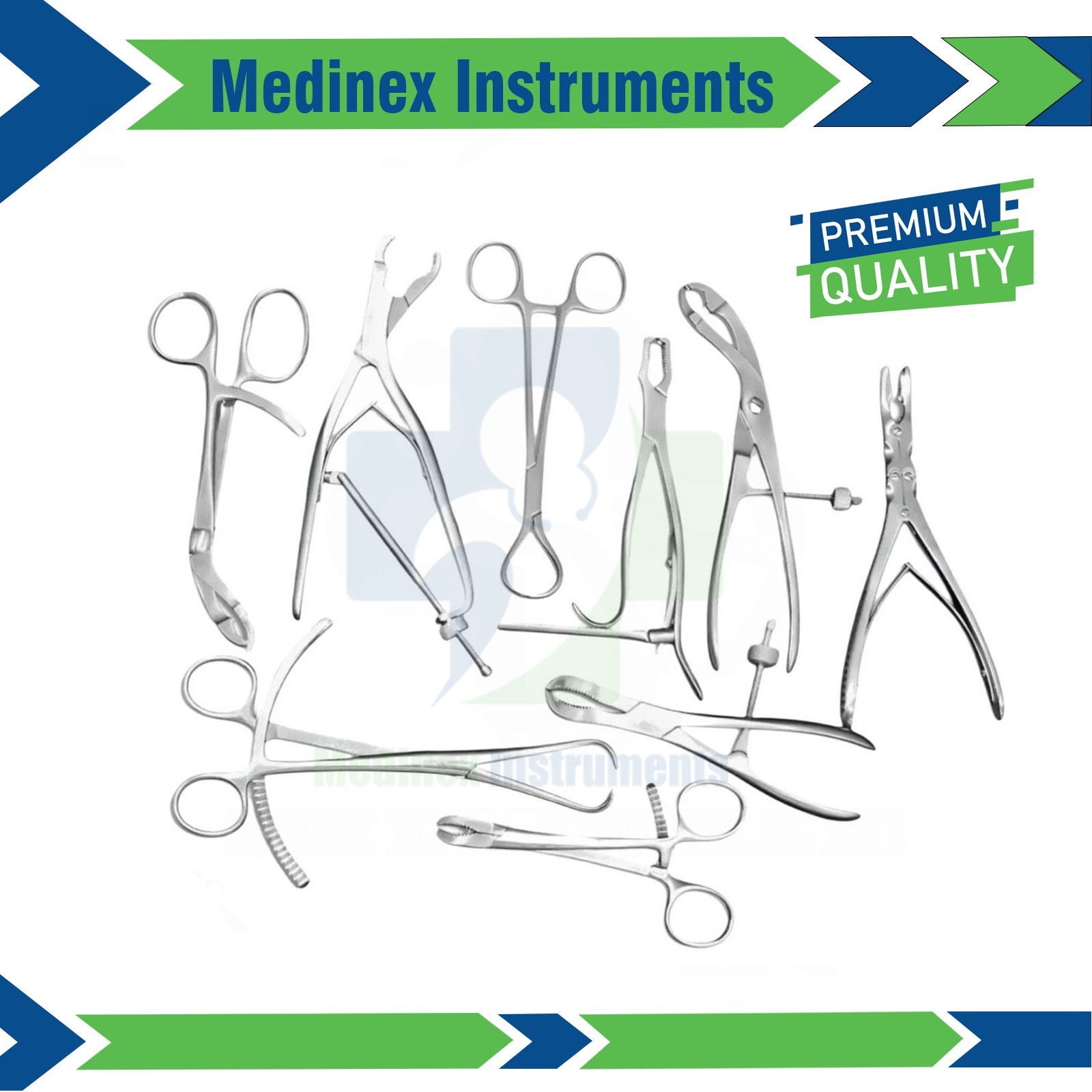 Assorted Orthopedic Set of 9 Pcs Surgical Orthopedic Instruments
