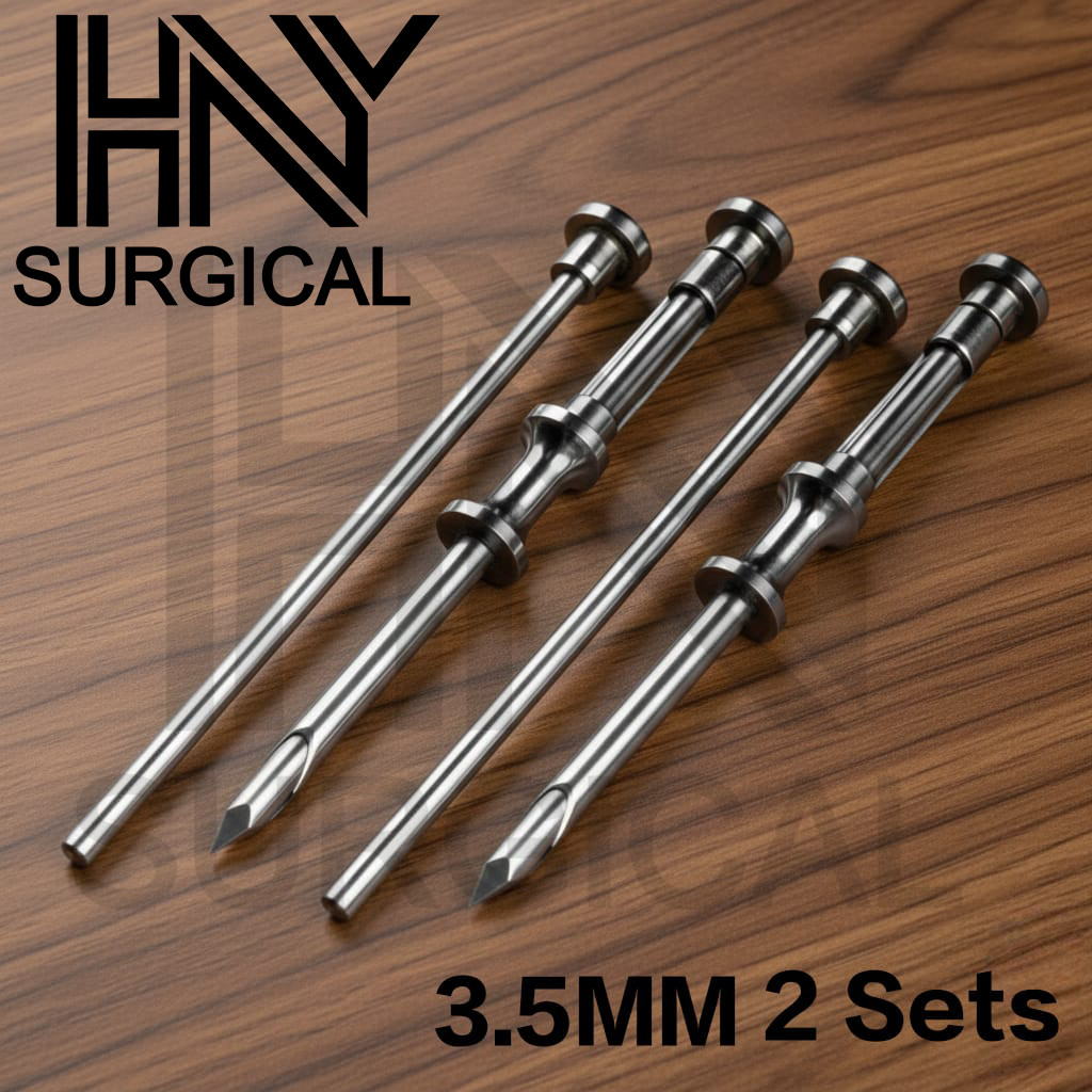 German HRT Trocar 3.5mm 2Sets Hormone Replacement Pellet Insertion Kit