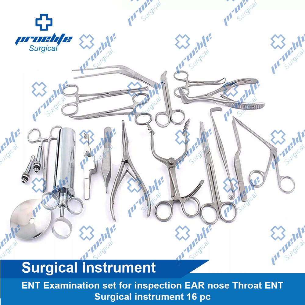 ENT Examination set for inspection EAR nose Throat ENT Surgical instrument 16 pc