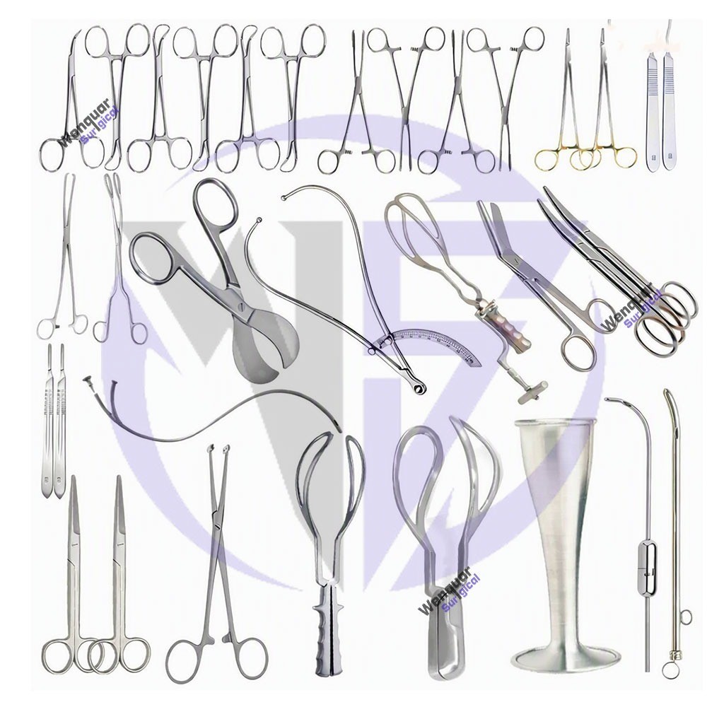Obstetric Minor Medium Set of 33Pcs for Cesarean Section, Obstetric