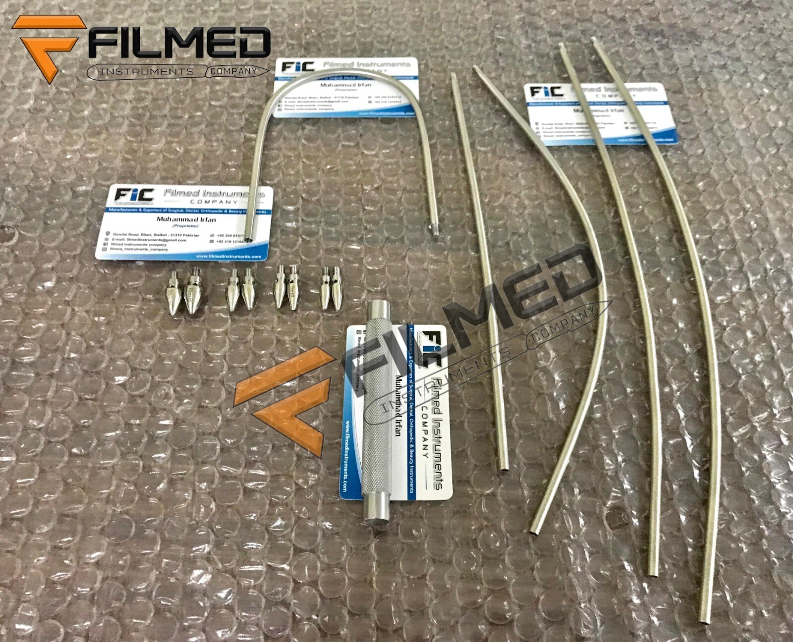 Vascular Set Fistula Tunneler Set of 11 PCs Orthopedic Surgical Instruments