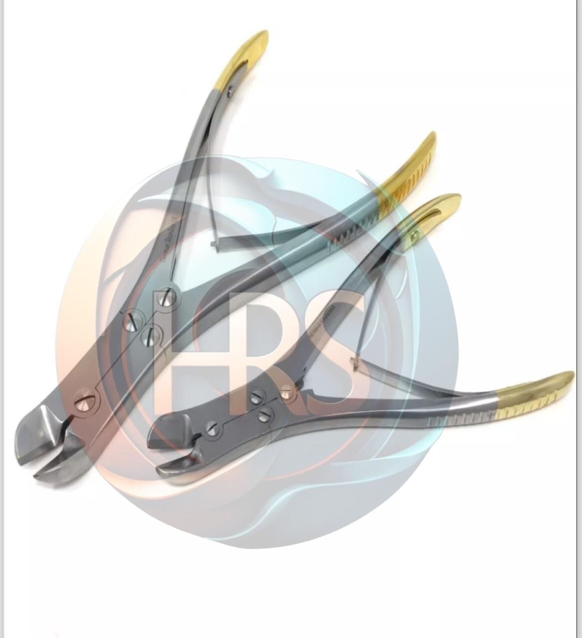 2Pcs T/C PIN & WIRE Cutter Curved Jaw 7” & 8.5” Orthopedic Surgical Instruments