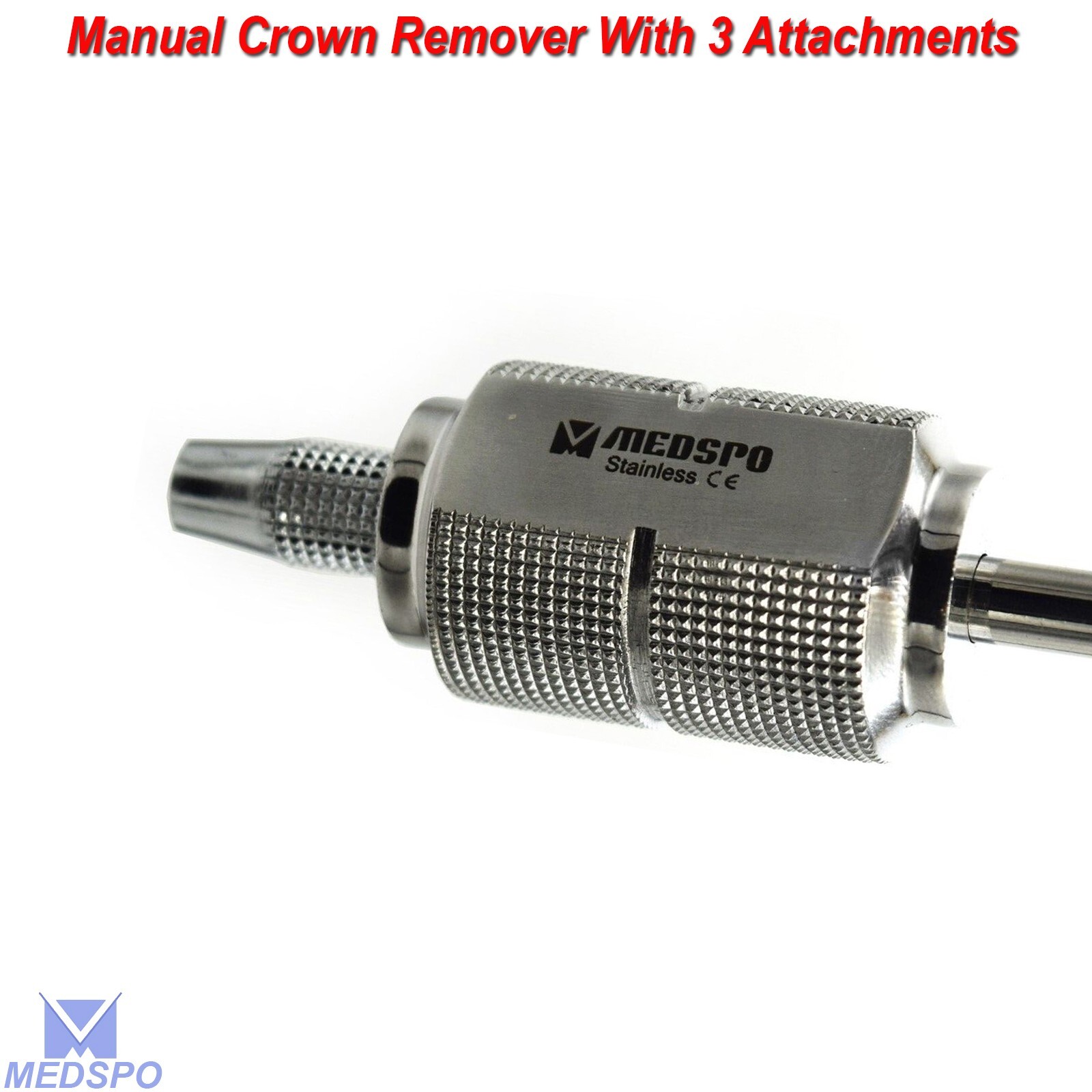 Orthodontic Crown Bridges Remover With 3 Attachments Manual Crown Remover Tools
