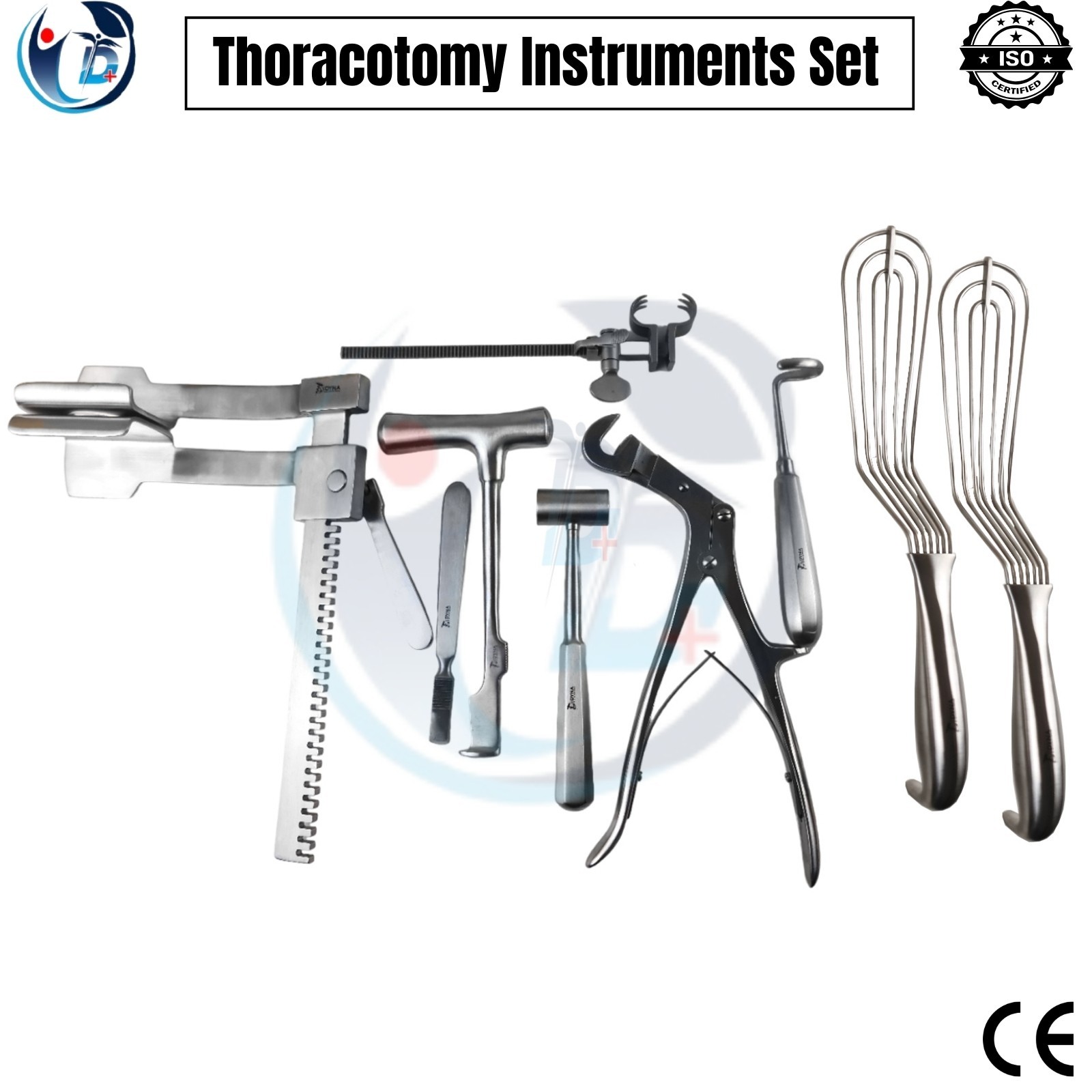 Thoracotomy Surgical Instrument Set Premium | Complete Kit Chest Surgery + Box