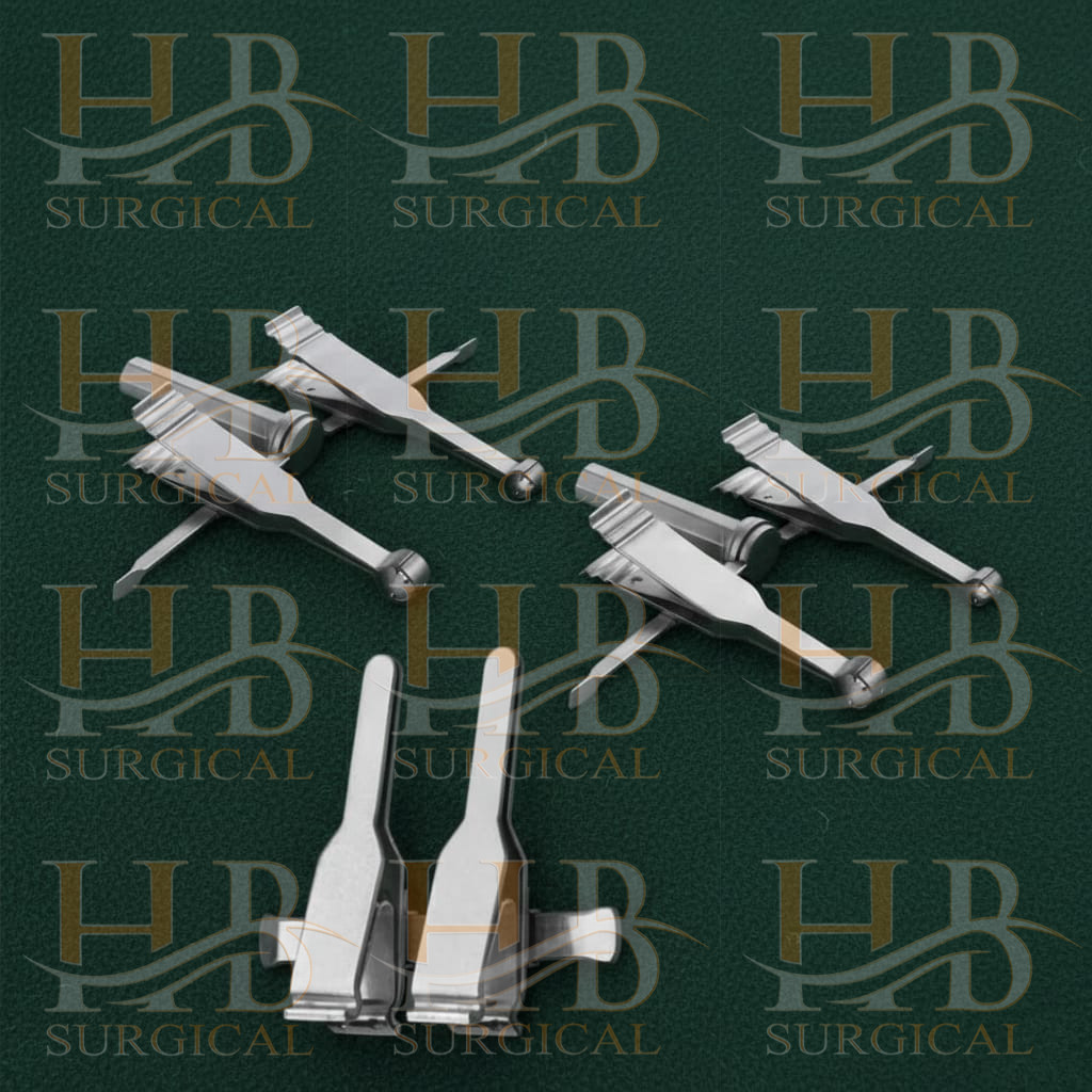 Two Pair Large Microspike Approximator And One Pair Medium Vessel Clamps