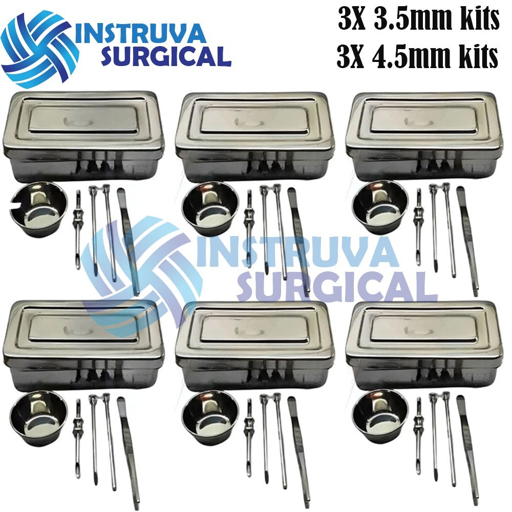 3.5 mm & 4.5mm HRT Trocars kit Hormone Replacement Pellet Insertion Kit 6 Sets