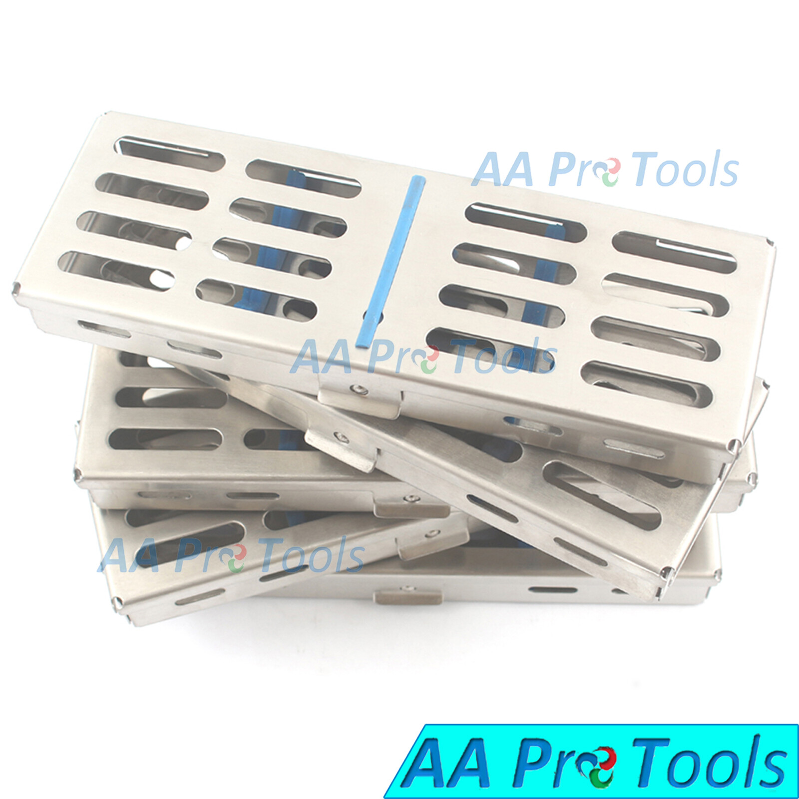 10x Dental Sterilization Cassette Rack Tray Box for 5 Surgical Instruments