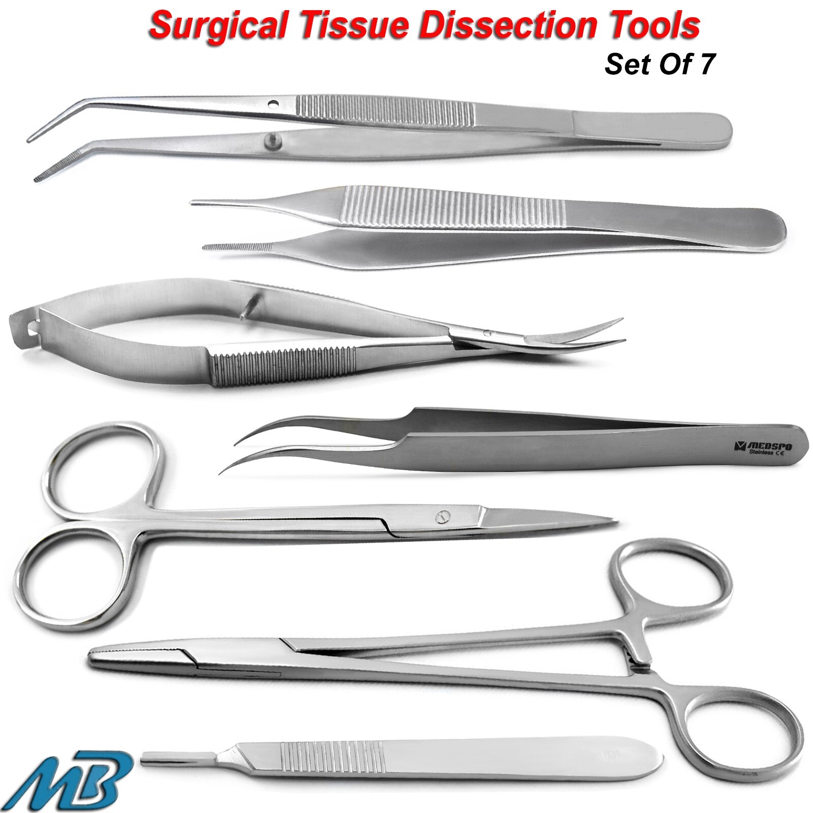 Surgical Tissue Dissection Removing Medical Micro Scissors Tweezers Forceps Tool