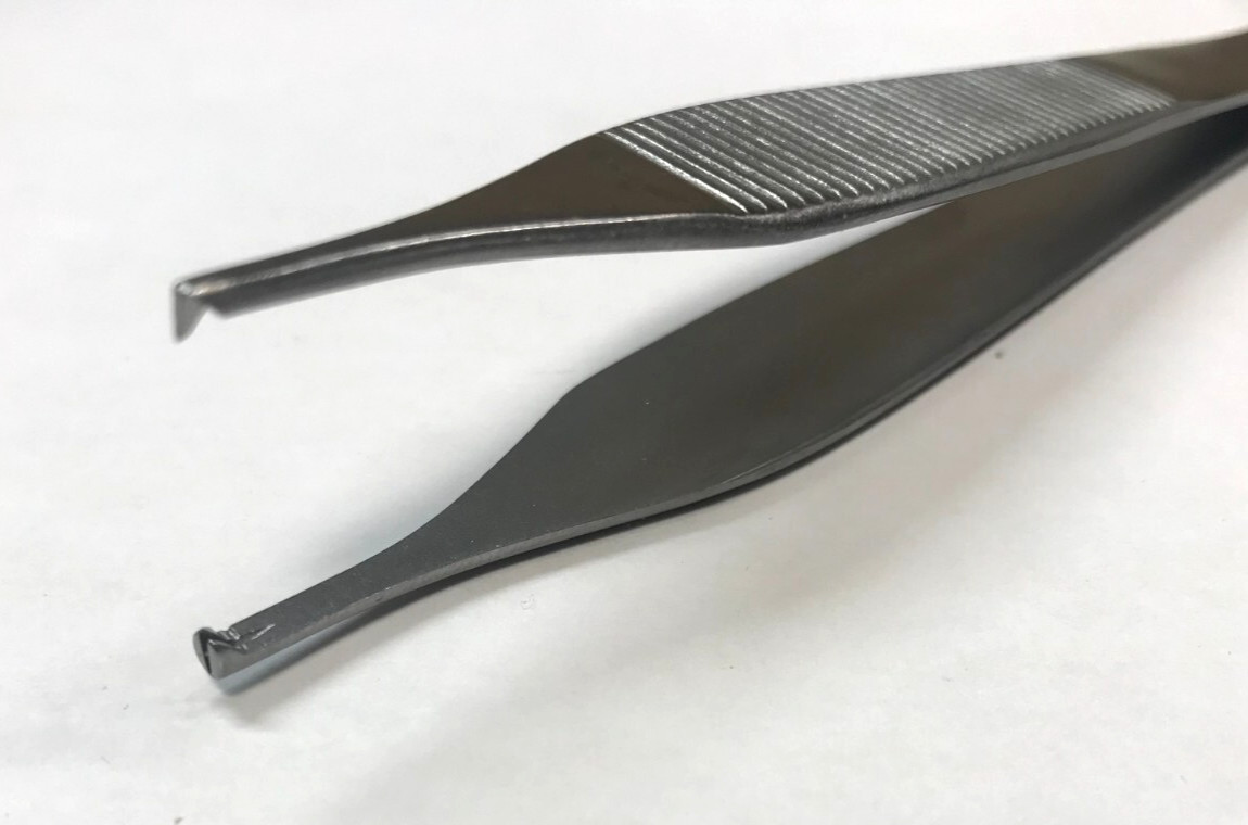 König MDS1018012 Adson Tissue Forceps 4.75″ (12 cm) Straight 1X2 Teeth