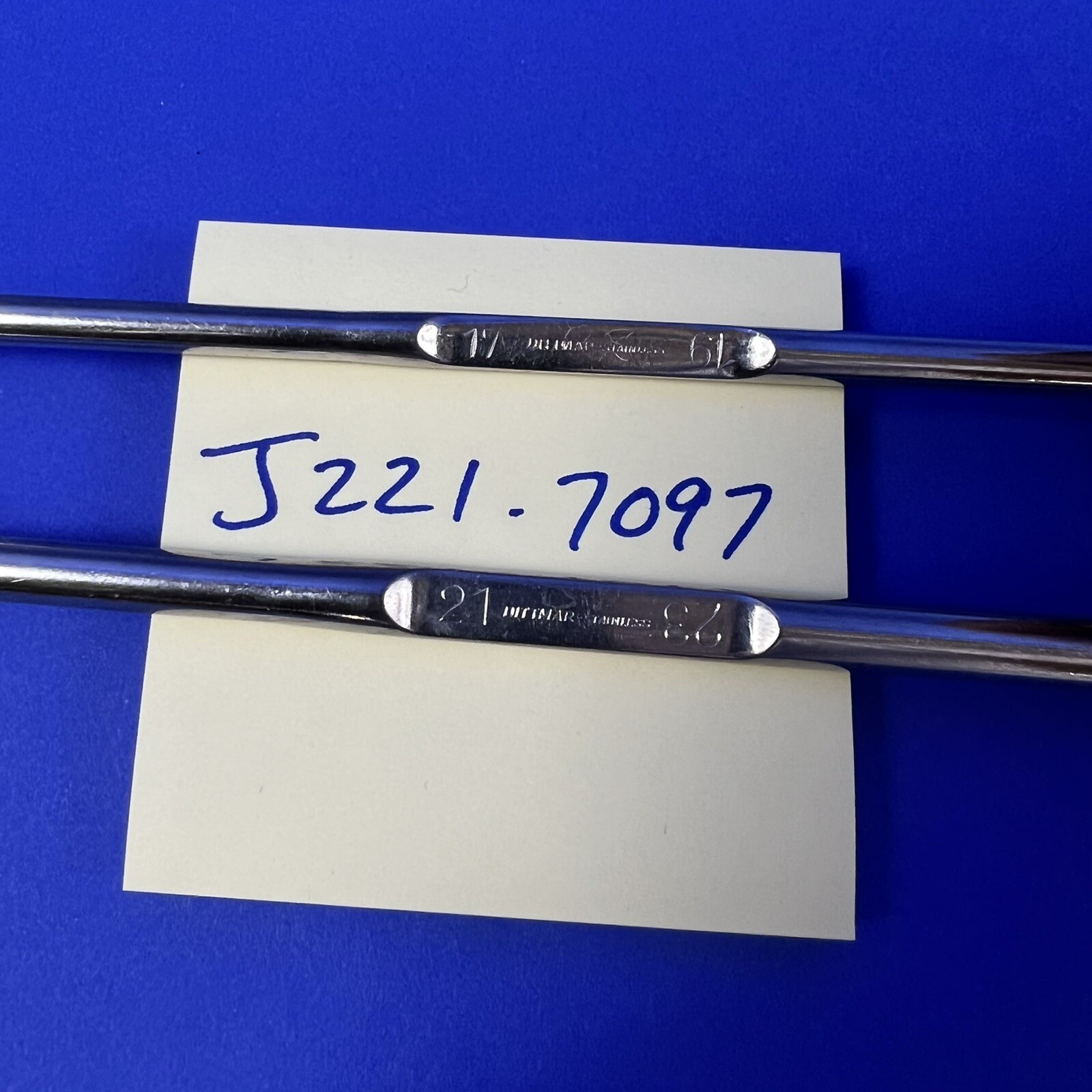 Dittmar Pratt Double Ended Uterine Dilators Lot of 2 sizes 17-19 and 21-23