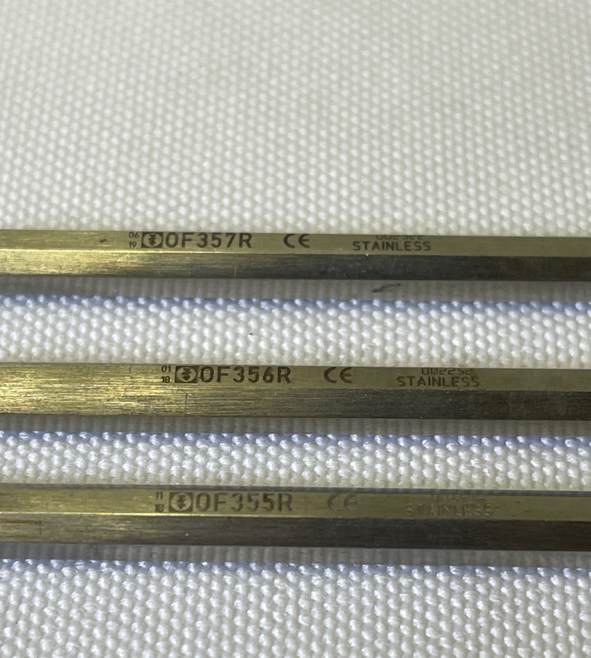 3 Piece Aesculap OF355R OF356R & OF357R Angled Tip Buck Ear Curettes Blunt ENT