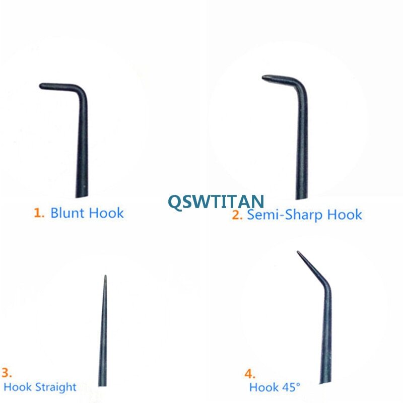 1pc Micro Nerve Vessel Hook Spatula Dissectors 21cm Curette Nerve instrument