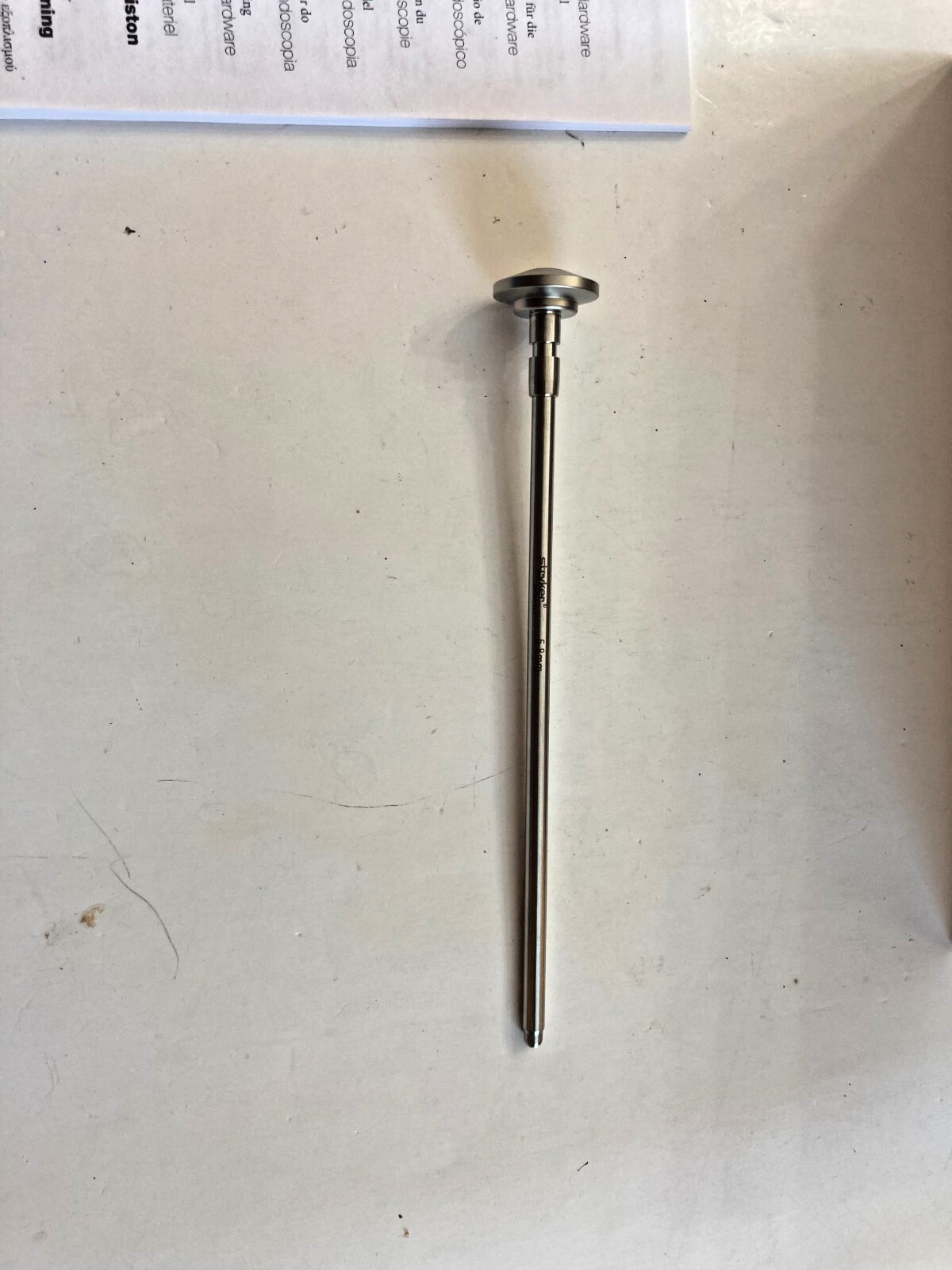 Stryker 5.8mm Blunt Obturator Endoscopy Instrument 747-031-511