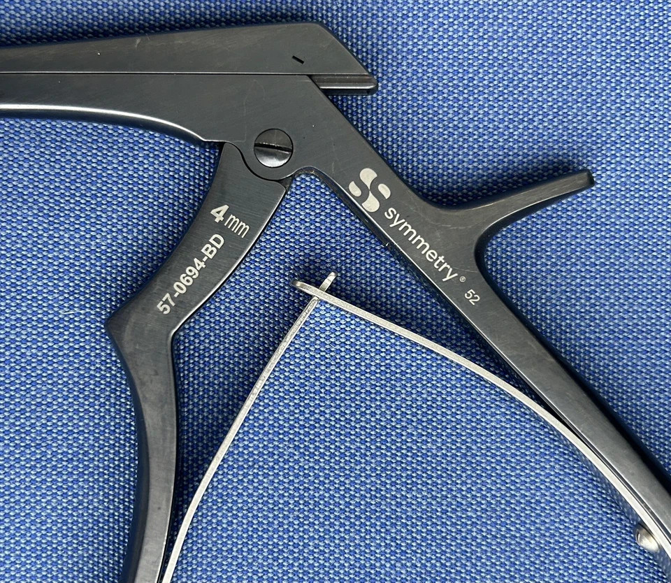 Symmetry 57-0694-BD Ceramic Coated 4mm Kerrison Rongeur 40° Up 8″ with Ejector