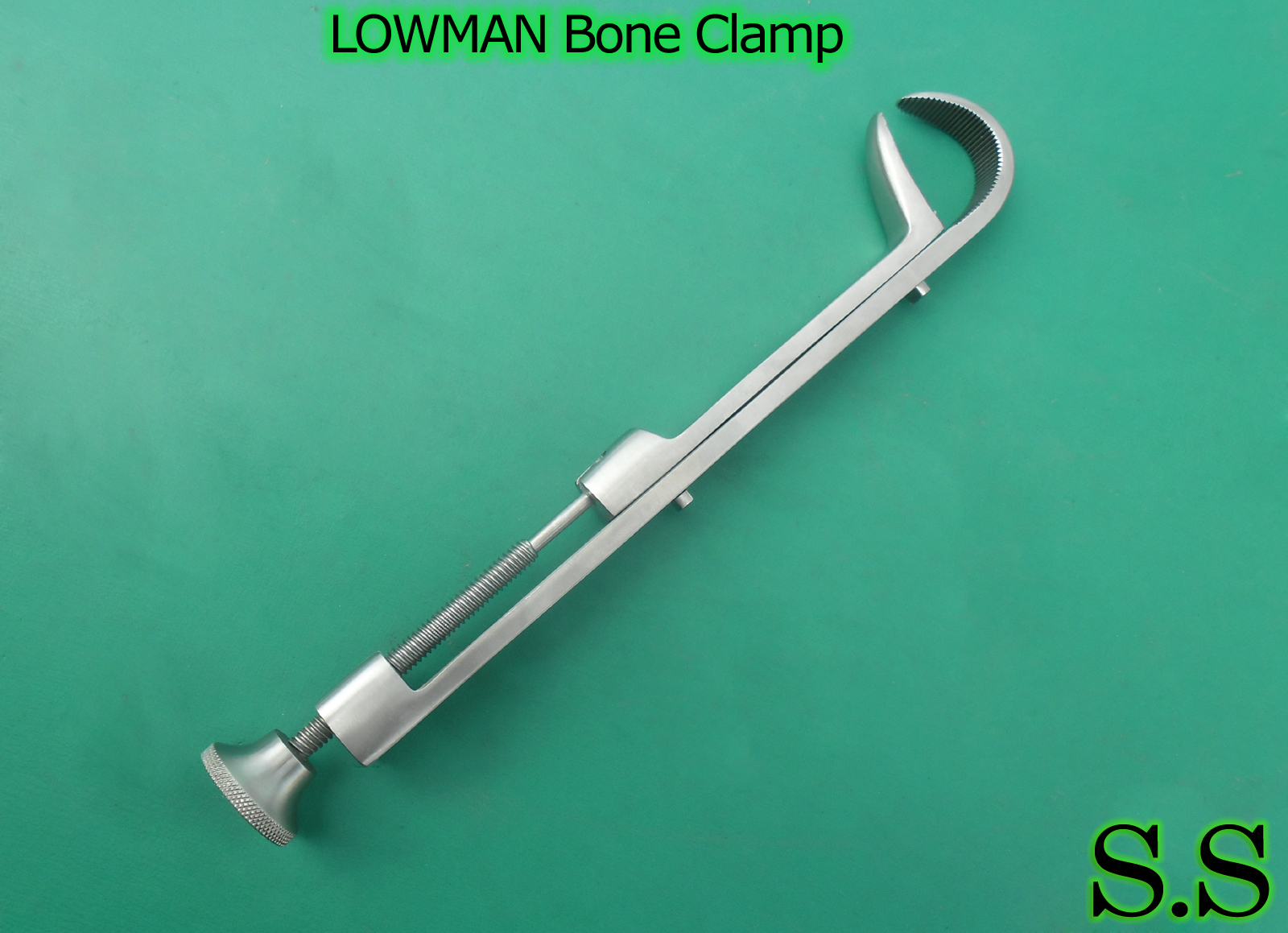 Lambert-Lowman Bone Clamp 9″ Single Prong Jaws Surgical Instruments