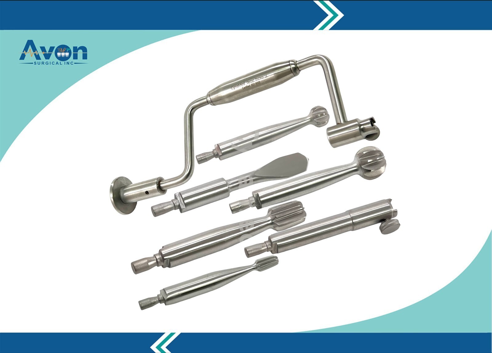 Brace Hudson Hand Drill Set of 7 Pieces – Handle and Attachments Premium