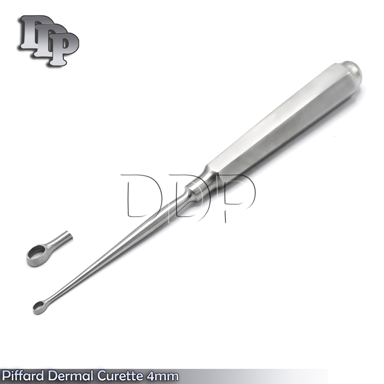 Piffard Dermal Curettes 4MM Oval Shape Cup 6 1/4″ Surgical Instruments