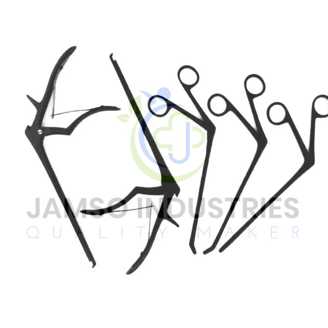 BONE RONGEUR & PUNCH FORCEPS SET – 5 PIECES ORTHOPEDIC & NEUROSURGICAL INSTRUMEN