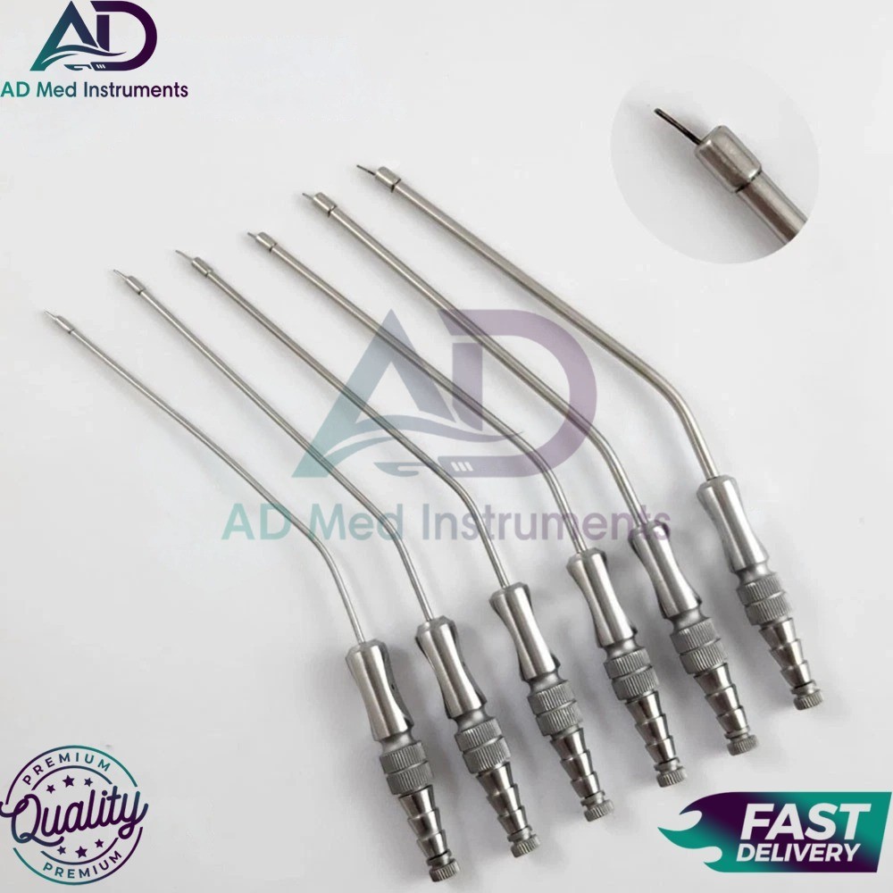 6 PCs Set Frazier Suction Tubes With Ball Tip 6 To 12 Fr Surgical Instruments