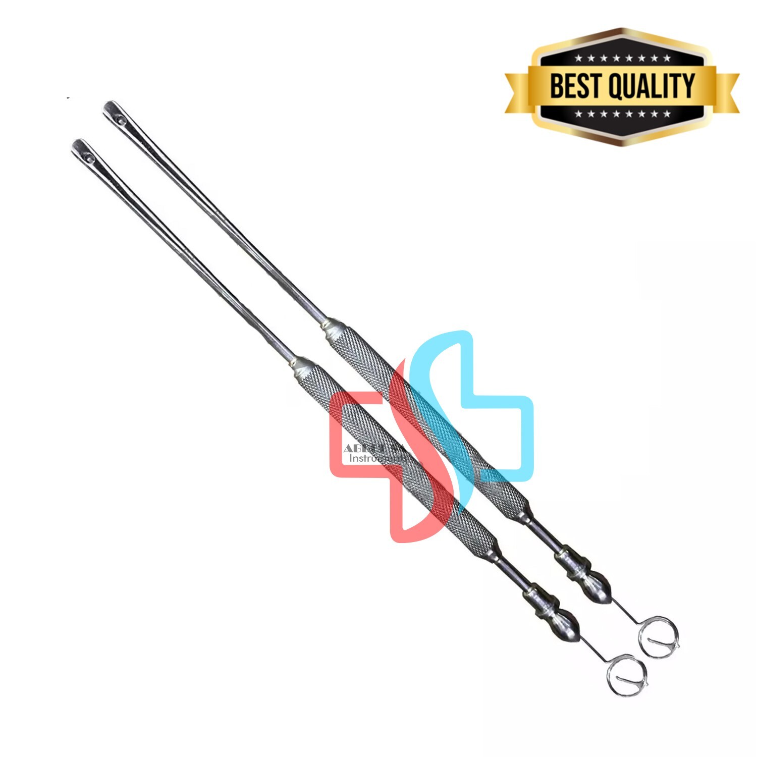 2pcs Gromed Freer Septum Periosteal Elevator with Suction 19cm (7½”) surgical