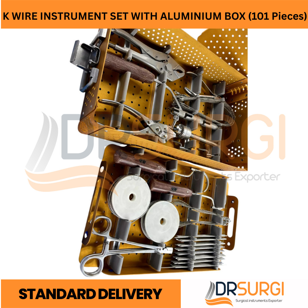 K WIRE INSTRUMENT SET WITH ALUMINIUM BOX (101 Pieces)
