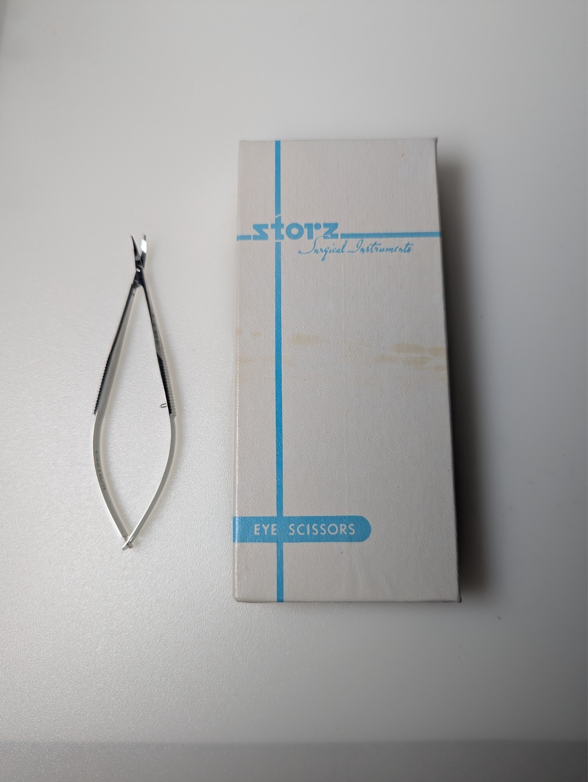 Vintage Storz Ophthalmic Scissors E3218/R Germany Stainless