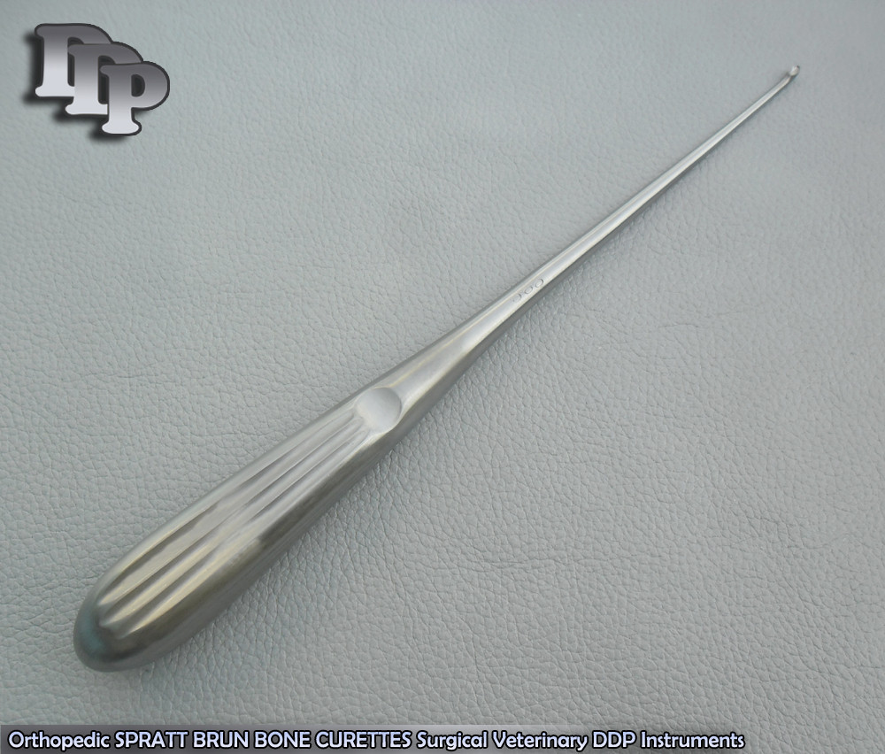 Orthopedic SPRATT BRUN BONE CURETTES 000/ 9″ Surgical Instruments