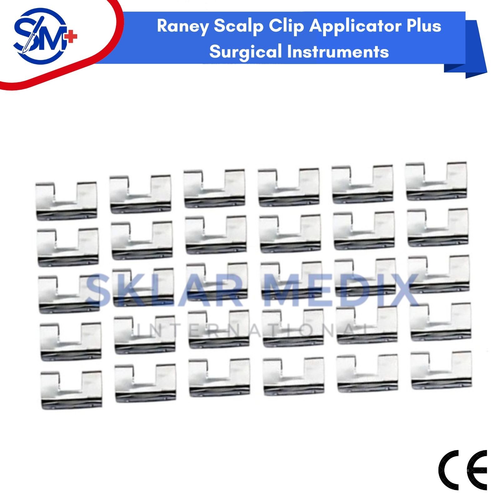 Raney Scalp Clip Applicator Plus Surgical Instruments Ortho Neuro 30 Pc Clips CE