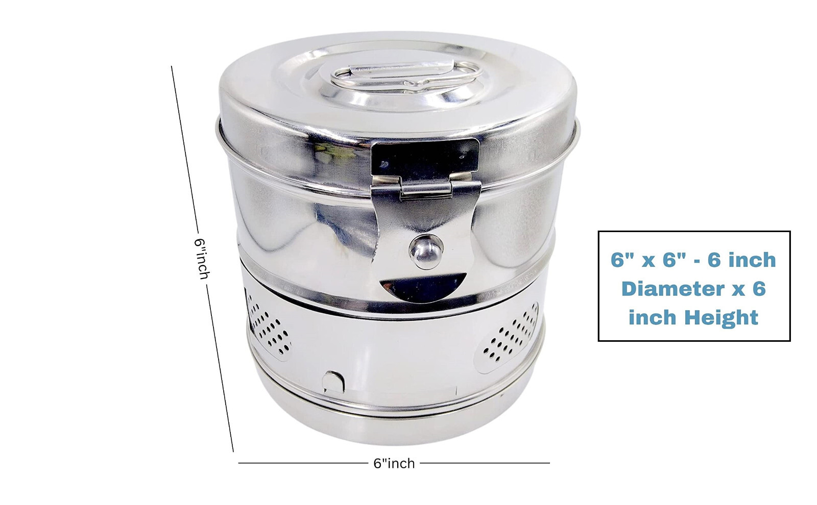 Advanced Design A+ Surgical Stainless Steel Dressing Drum 6″ X 6″ Sterilization