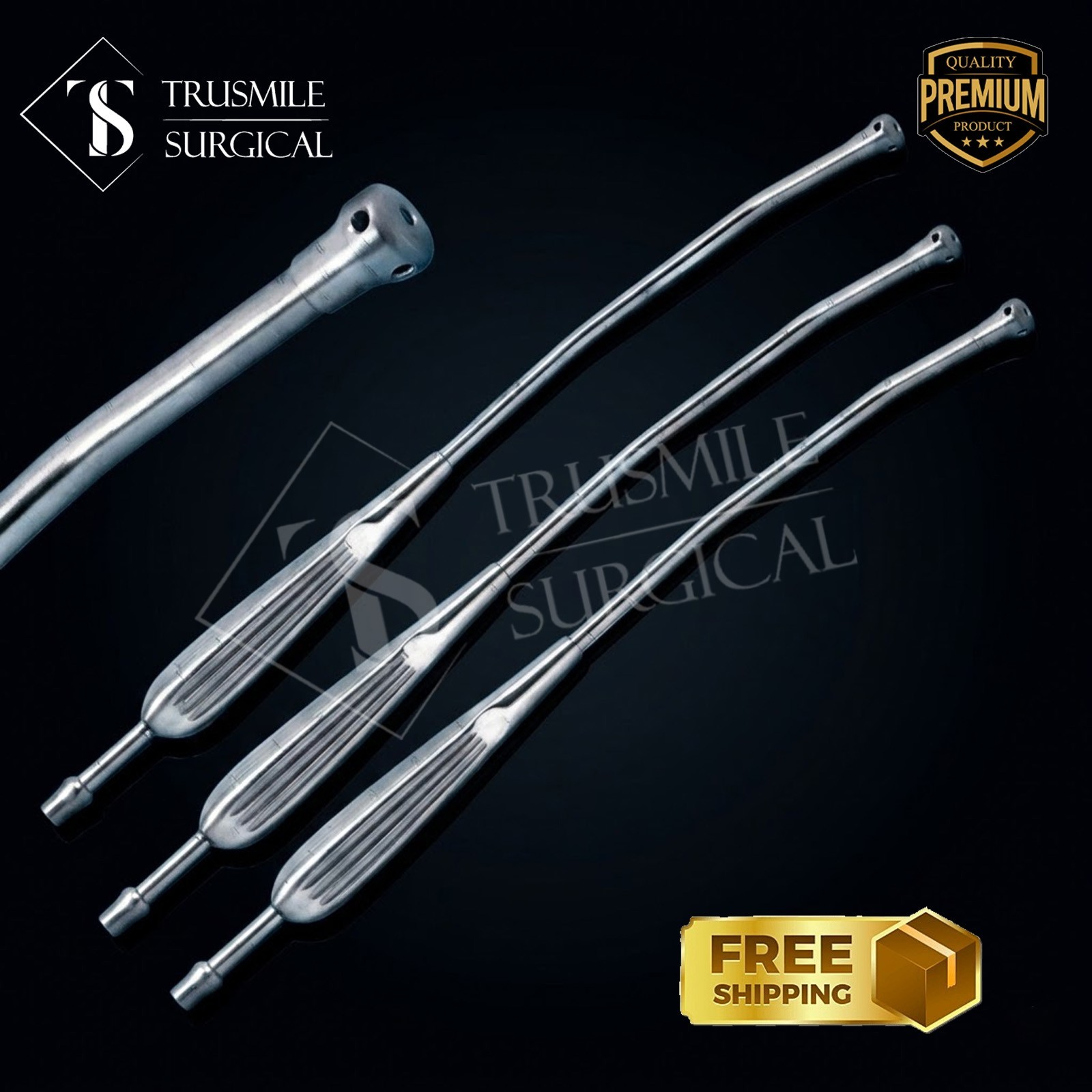 3pcs Long Suction Tubes 45cm | Thoracic VAT Surgery Set | Reusable Aspirator