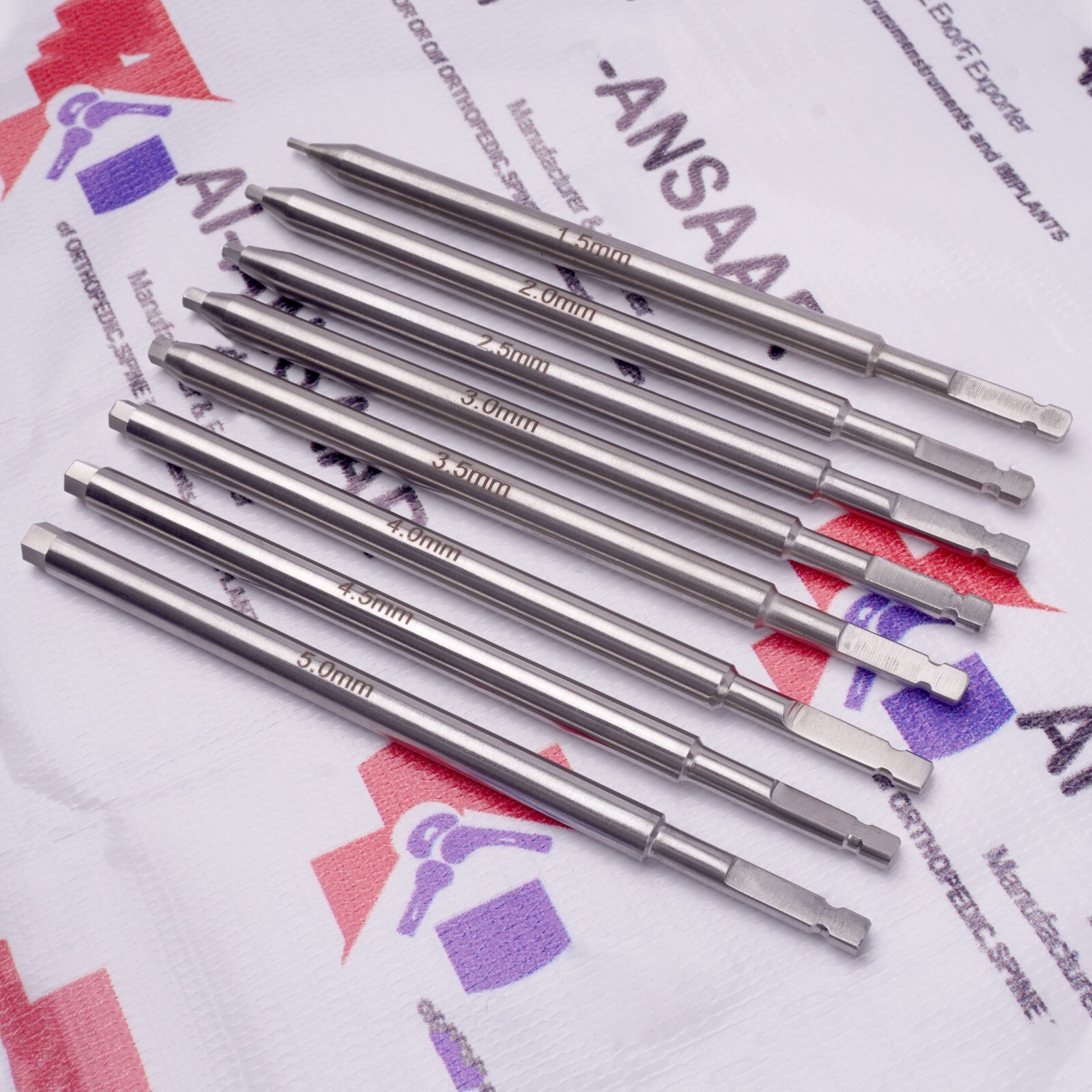ORTHO Bone Screwdriver Set With Quick Coupling Handle ORTHO SPINE instruments.