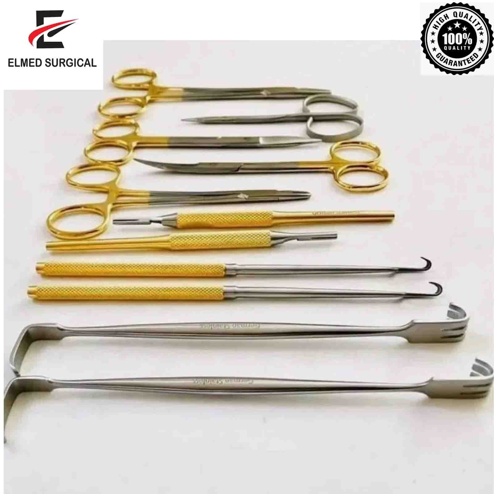 11 PCs Set General Surgery Orthopedic Instruments German Stainless Steel