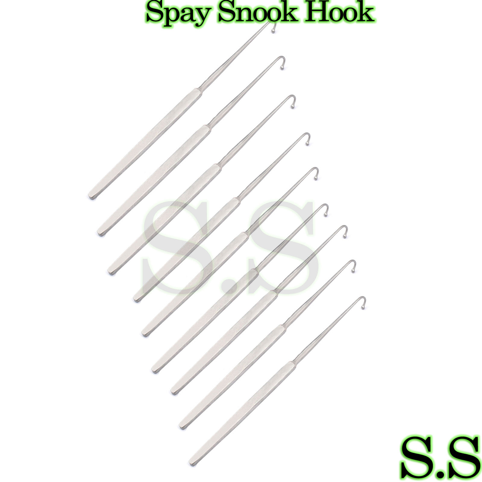 50 Pieces SPAY SNOOK Hooks 8″ Veterinary surgical instruments