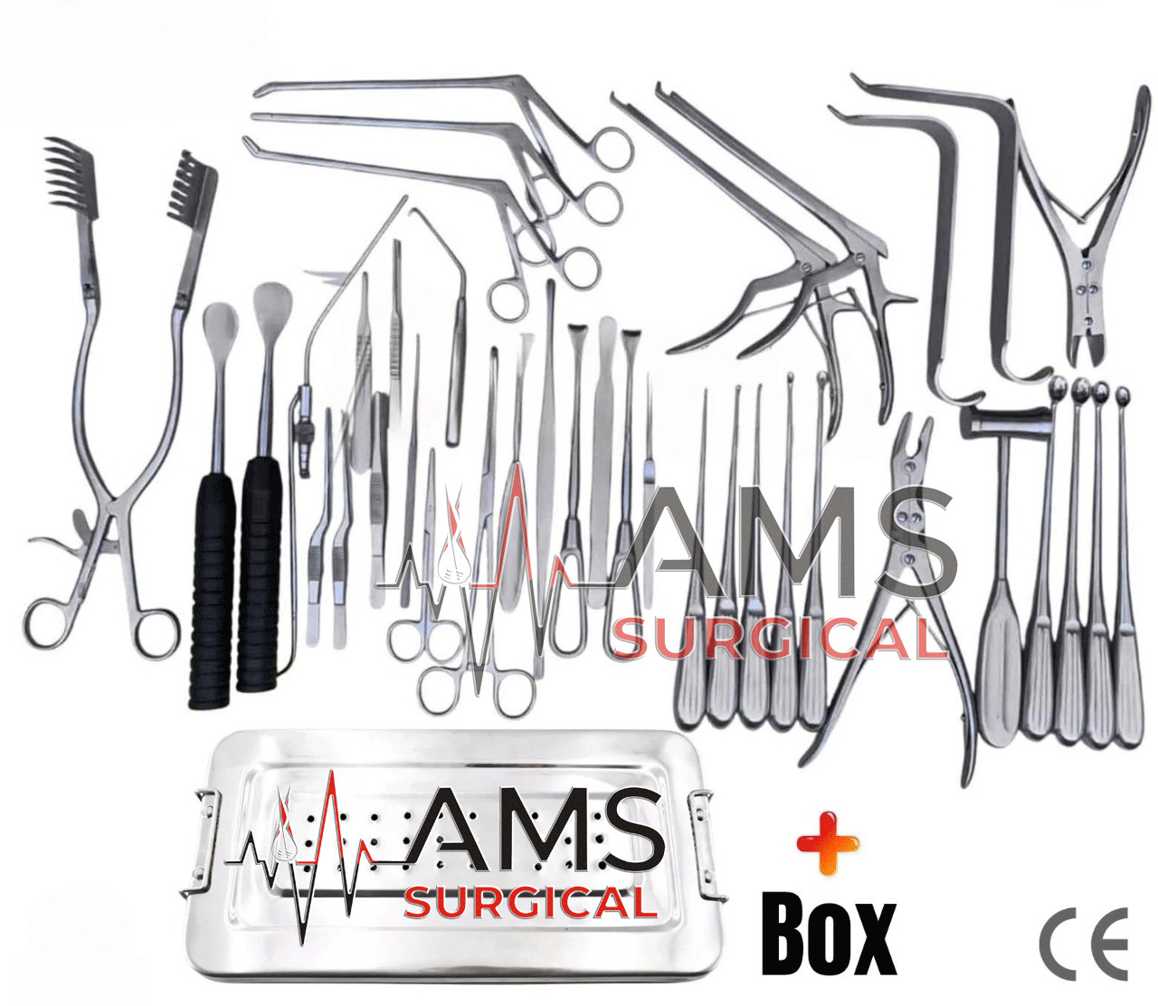 Laminectomy Instruments Complete Set of 40 Pcs Spine Orthopedic Instrument + Box