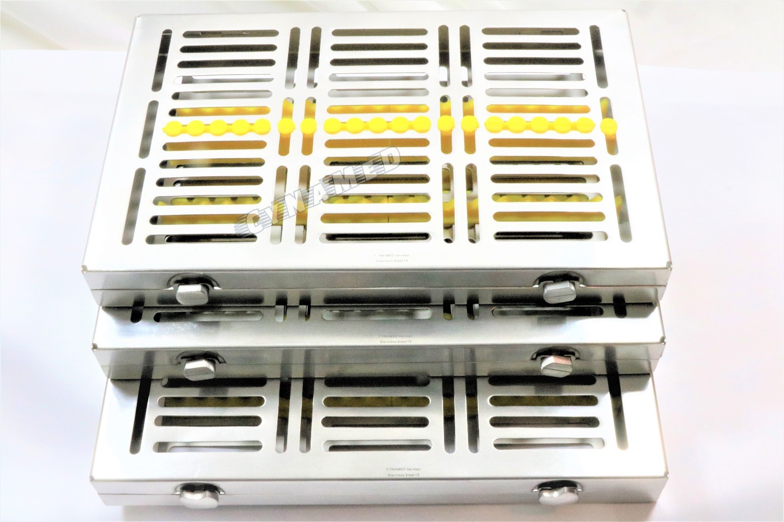 GERMAN 3 DENTAL SURGICAL AUTOCLAVE STERILIZATION CASSETTES FOR 20 INSTRUMENTS