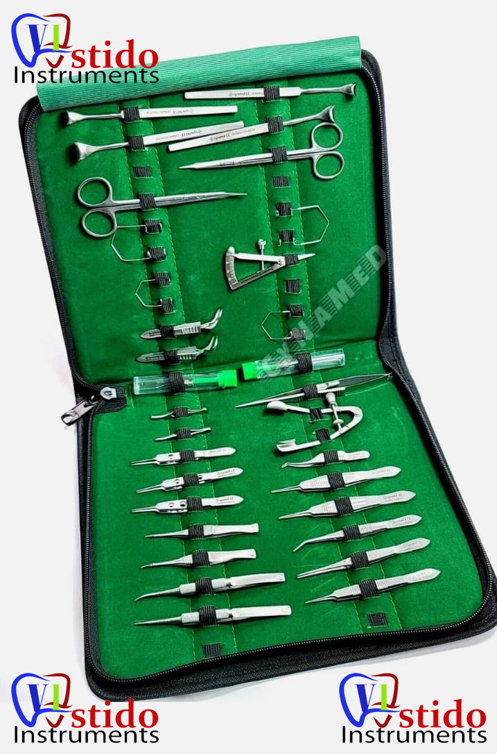 GERMAN 32 Pcs Ophthalmic Cataract Eye Micro Surgery Surgical Instruments SET Kit