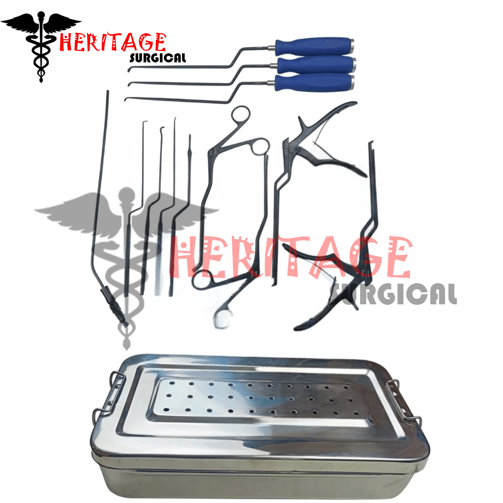 Posterior Lumbar Minimally Invasive Spine Instrument Set 12 Pcs Black