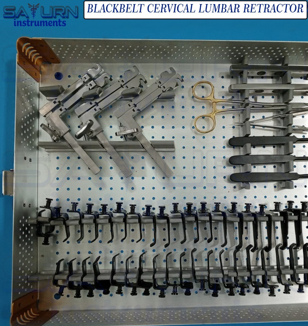 Koros Black-Belt Orthopedic Spine Lumber Retractor Instrument Set CE