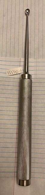 WM111142-6 McElroy Curette #6 Cup 10mmx13mm Large Round Knurled Hallow H/14 “