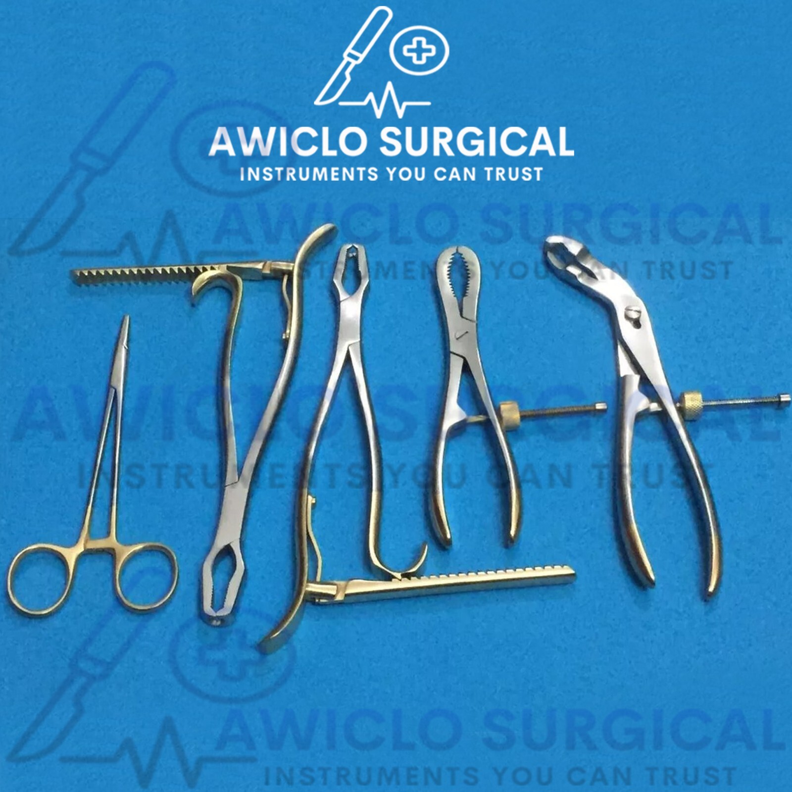 Assorted Bone Holding Surgical Orthopedic Instruments High Quality 5 Pieces New