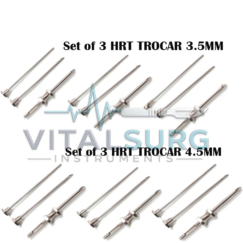 6 Sets of HRT TROCAR 3.5mm And 4.5mm Cannula & Obturator