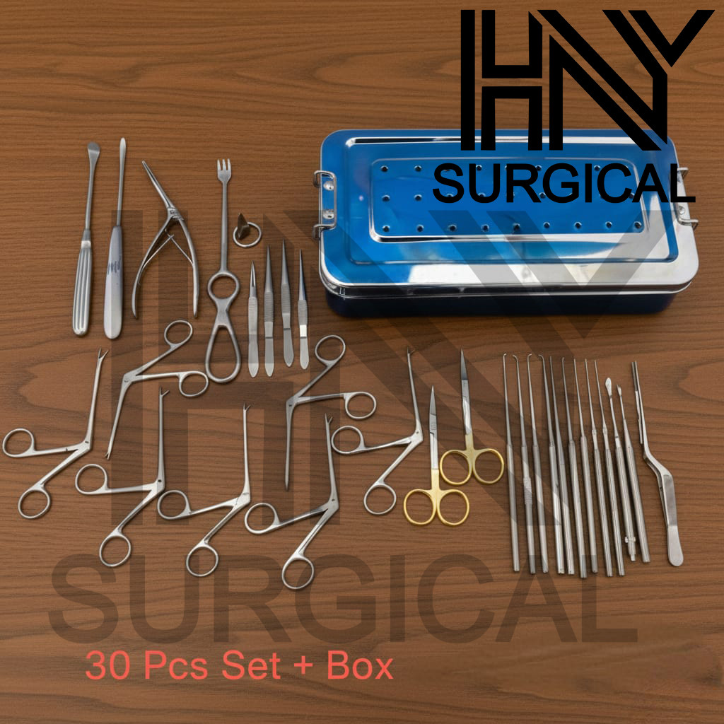 Tympanoplasty Instrument Set – 30 Pcs ENT Micro Ear Surgery Set