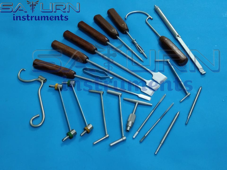 Bone Chisel Wire Passer Drill Guides Screw Driver Surgical Orthopedic 20 pcs set