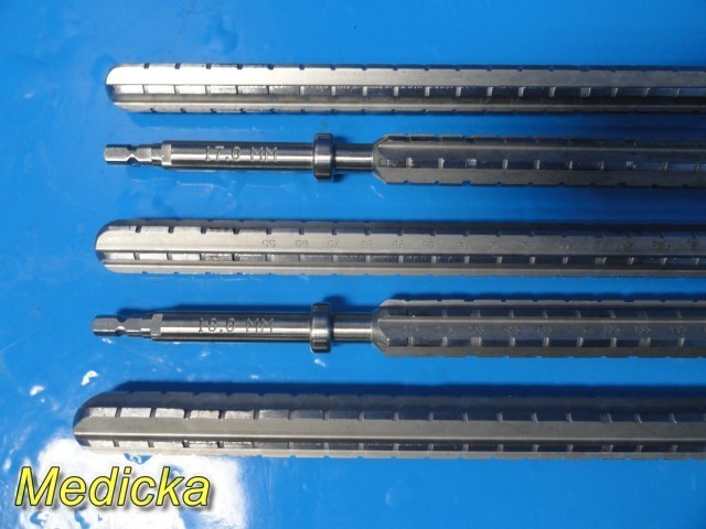 HOWMEDICA Osteonics Cylindrical Reamer Instrument Set (16.5 mm – 21.0 mm)~ 37873