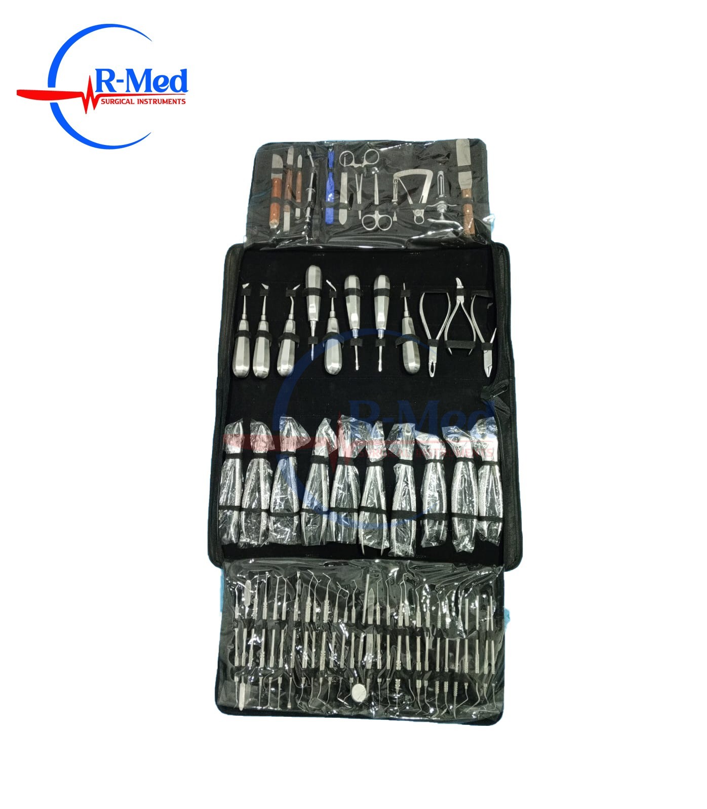 Dental Surgical Oral Extraction Surgery Forceps Elevators Instruments Kit 61 Pcs