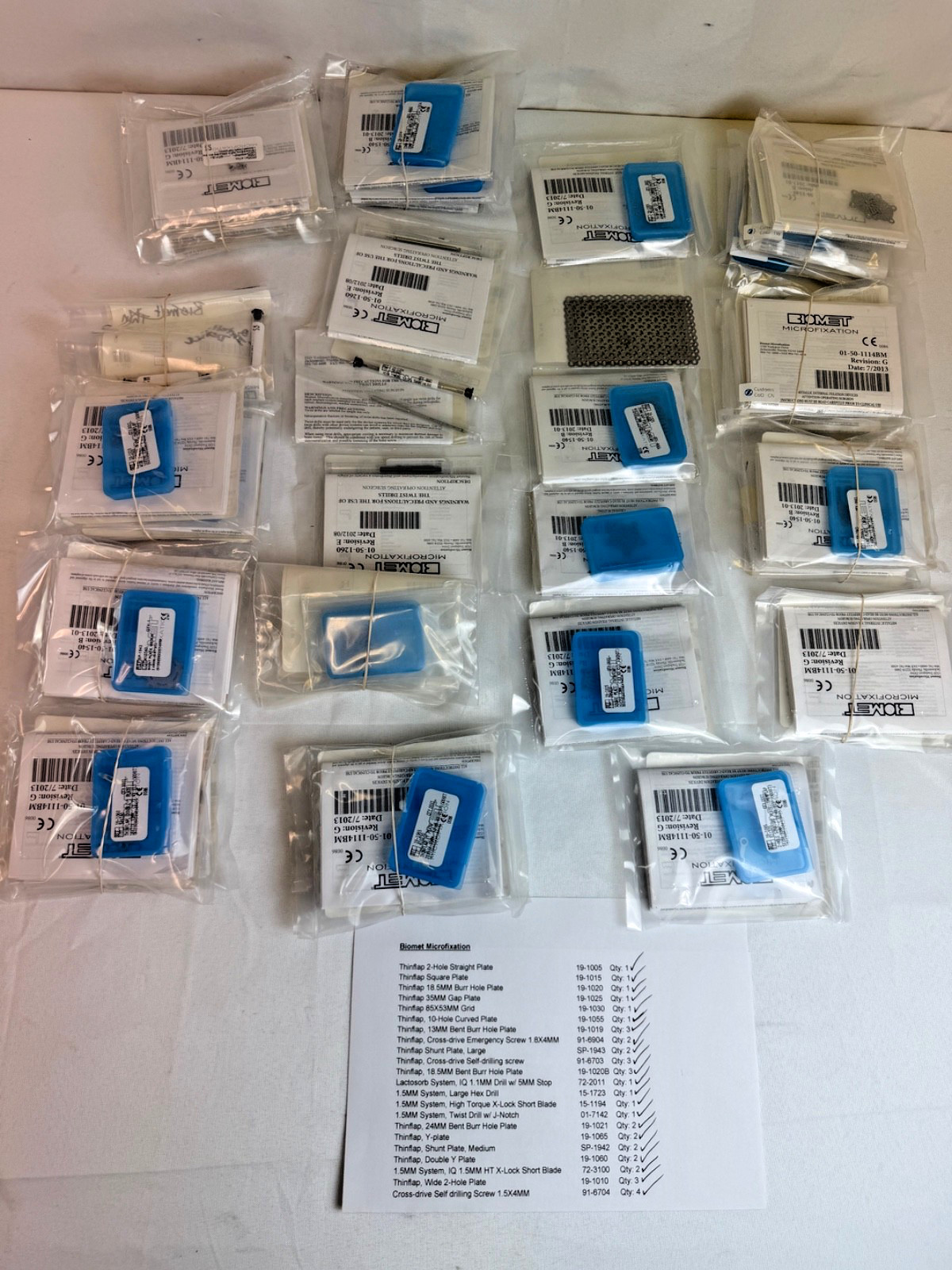 Lot of 39 Biomet ThinFlap Microfixation Instrument Set Neuro CMF Orthopedic