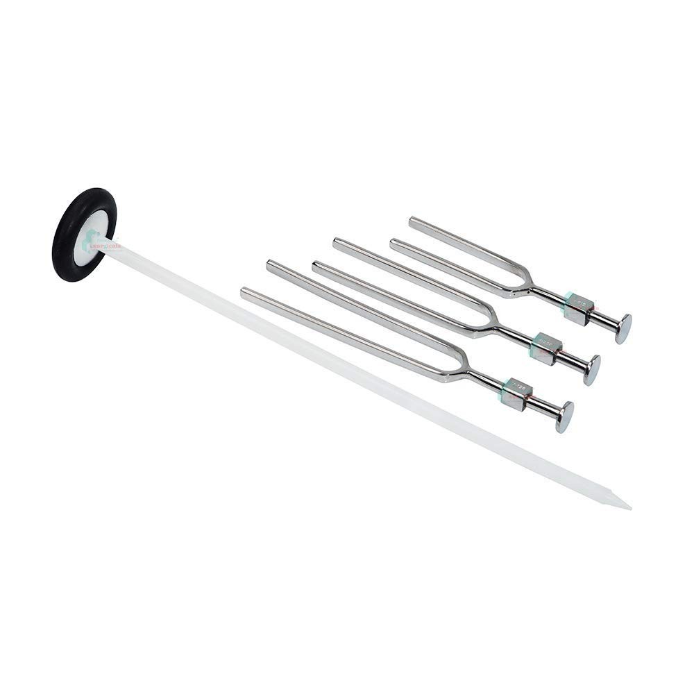 Queen Square Reflex Hammer with 128Hz 256Hz 512Hz Tuning Fork Set