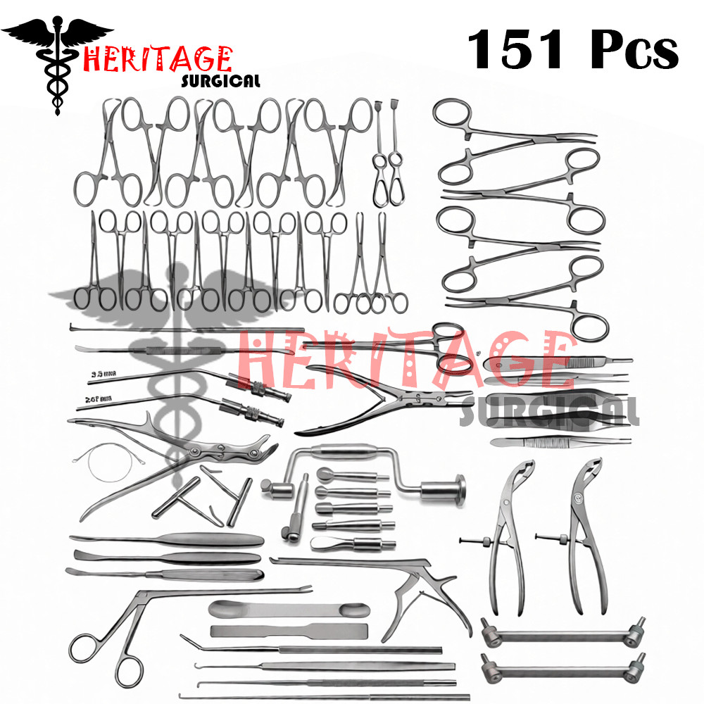 Neuro Surgery Instruments Set Of 151 PCS German Stainless Steel Surgical