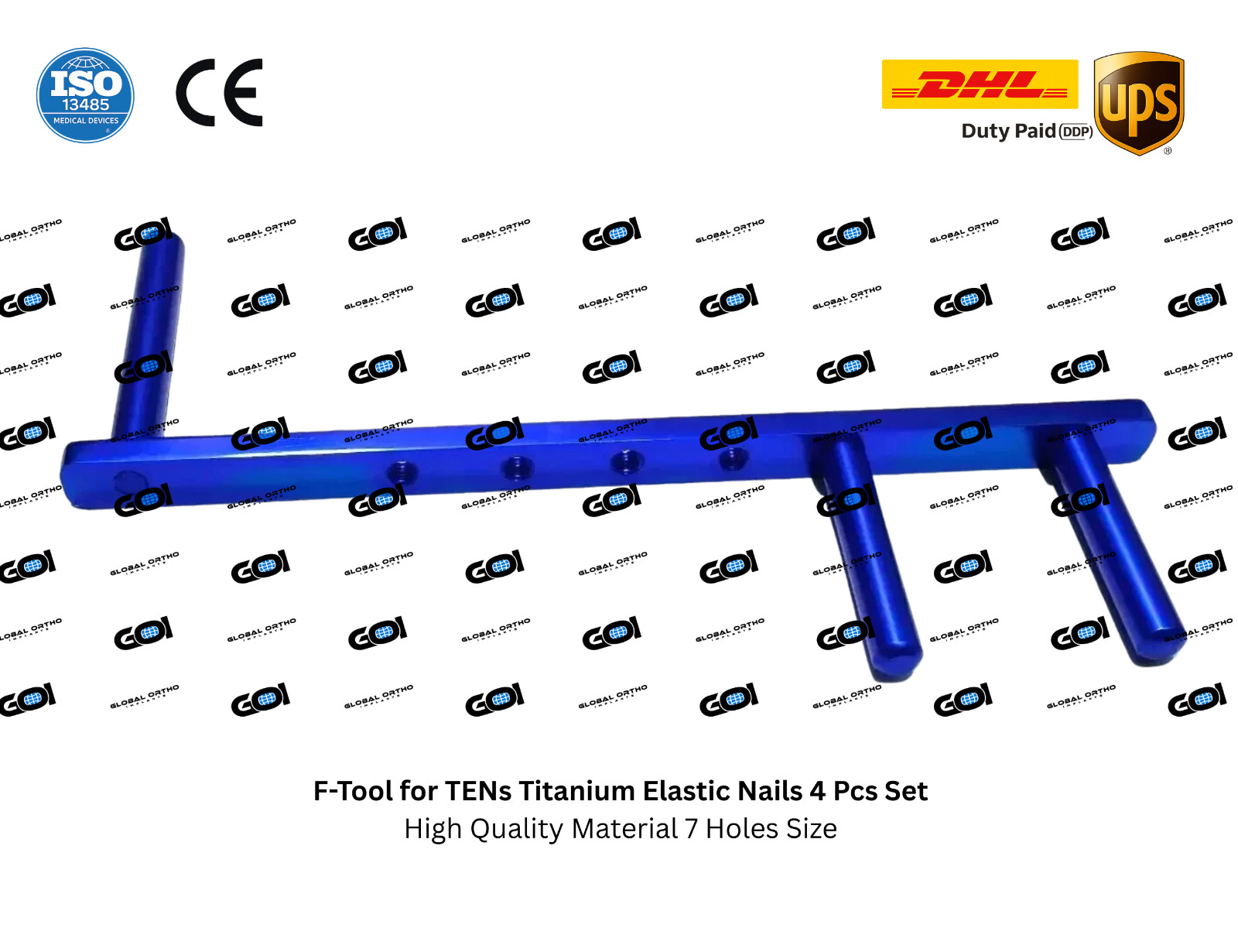 F Tool for Titanium Elastic Nails 7 Holes Orthopedic Reduction Instrument 1 Pc
