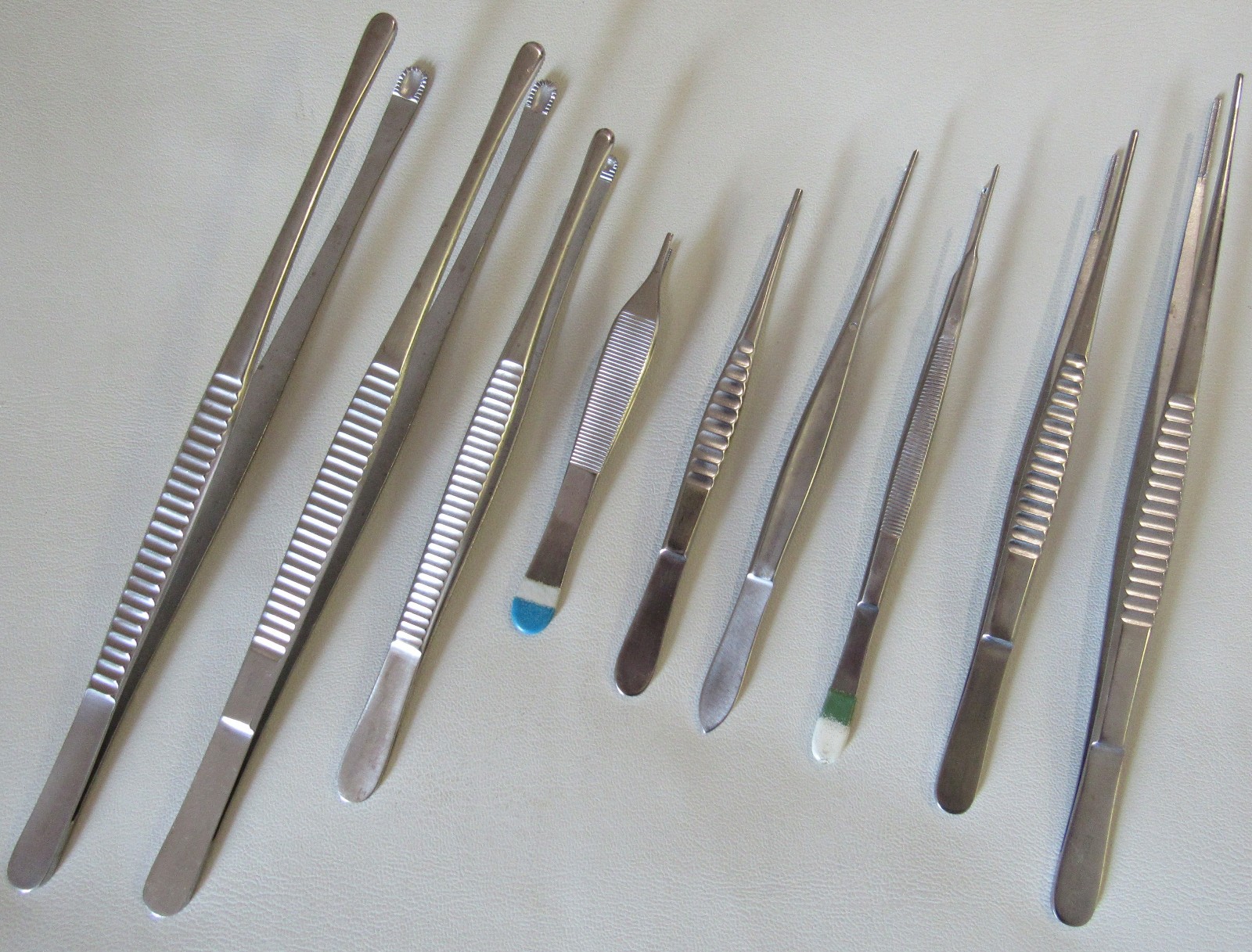 BBM Russian Atraumatic Tissue Straight Surgical Tweezer Forceps Lot of 9 German